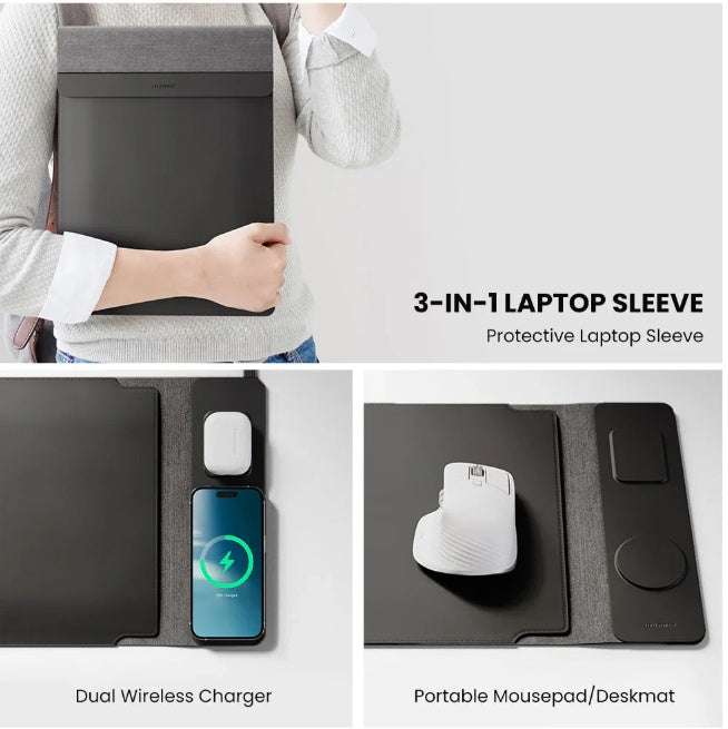 4 In 1 Wiresless Charging Laptop Sleeve